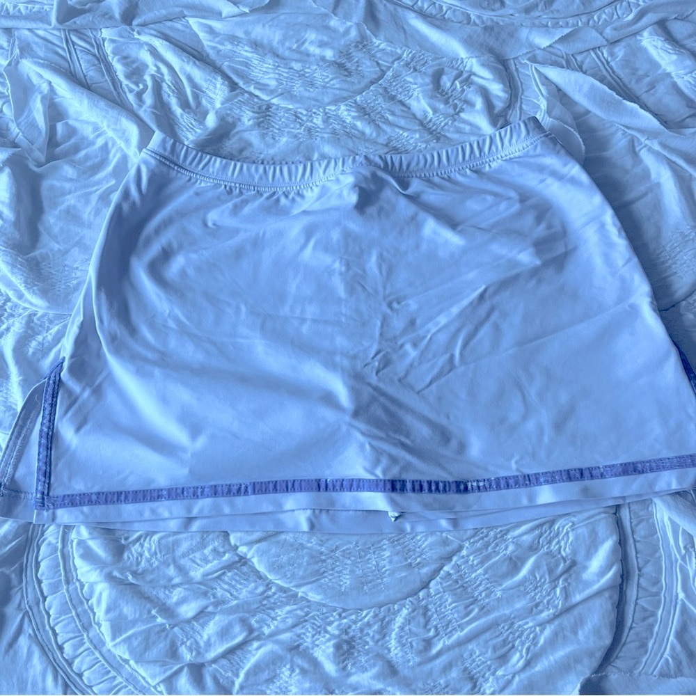 White tennis skirt
